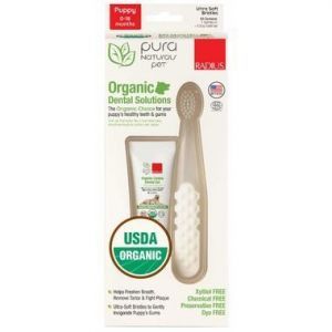 Radius Organic Canine Dental Kit for Puppies - Canine Gel & Toothbrush 0-18 Months
