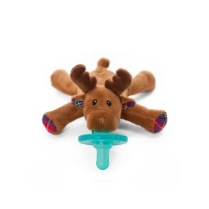 WubbaNub 悬挂式毛绒玩具安抚奶嘴 - Holiday Edition - Reindeer