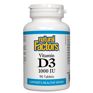 Natural Factors Vitamin D3 1000IU 90 Tablets