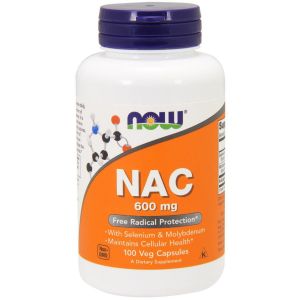 NOW NAC N-乙酰-左旋半胱氨酸胶囊 600mg 100粒