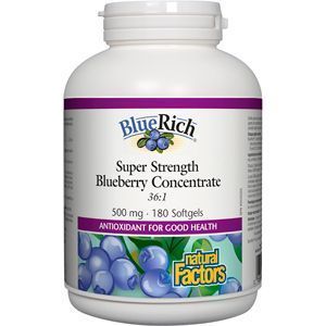 Natural Factors Bluerich Blueberry 500mg 180s