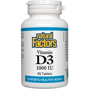 Natural Factors Vitamin D3 1000IU 60 Tablets