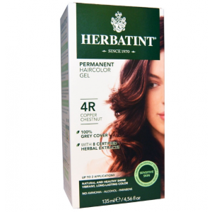 意大利Herbatint天然植物染发剂 4R-铜栗色 40余年无氨植物染发专家 孕妇可用