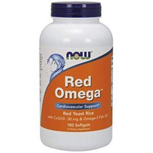Now Red Omega Rouge Red Yeast Rice With CoQ10 & Fish Oil 90 Softgels