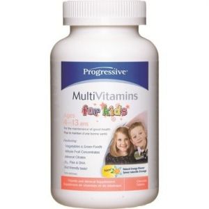 Progressive MulitVitamins For Kids Natural Orange Flavour 60 Chewable Tablets
