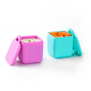 OmieLife OmieDip Silicone Containers Pink / Teal