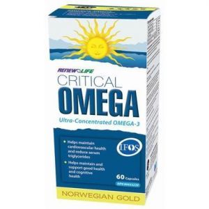 Renew Life Norwegian Gold Critical Omega Ultra-Concentrated Omega-3 60 Fish Gels