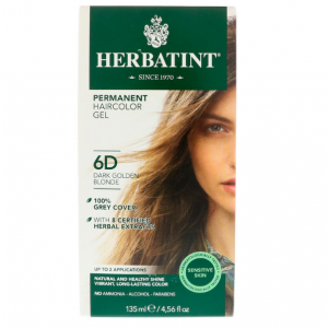 意大利Herbatint天然植物染发剂 6D- 深金亚麻色 40余年无氨植物染发专家 孕妇可用