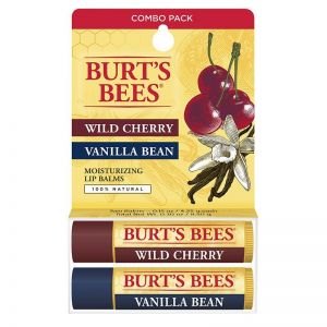 Burt's Bees蜂蠟潤唇膏 - 野櫻桃和香草豆2x4.2克