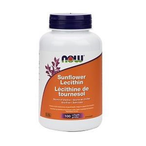 NOW Sunflower Lecithin 1200mg 100 Softgels