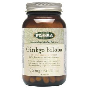 Flora Ginkgo Biloba 60mg 60Vcaps @