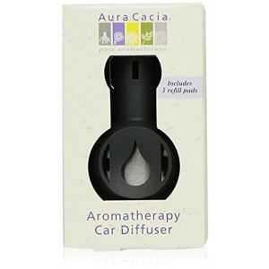 Aura Cacia Aromatherapy Car Diffuser + 5 Refill Pads