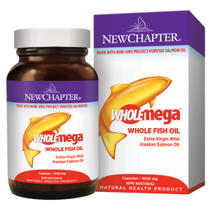 New Chapter Wholemega Fish Oil 1000mg 120 Capsules