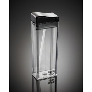 Drink in the Box - White Clear Black Lid 12oz 355ml