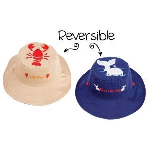 FlapJackKids Kid's Sun Hat Lobster/Whale Large (4-6 Years)