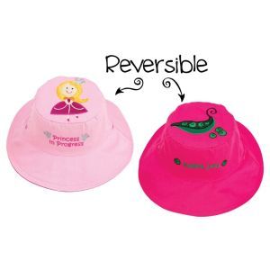 FlapJackKids Kid's Sun Hat Princess/Sweet Pea Pink Large (4-6 Years)