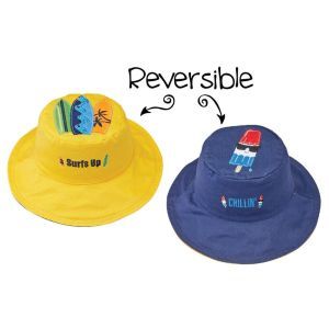 FlapJackKids Kid's Sun Hat Surfer/Popsicle Large (4-6 Years)