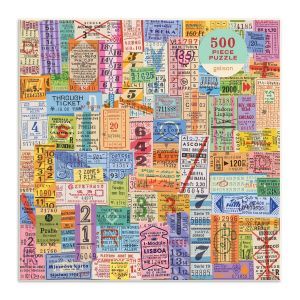 Galison Vintage Travel Tickets 500 Piece Puzzle
