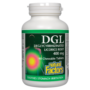 Natural Factors DGL Licorice Root 400MG 90 Tablets