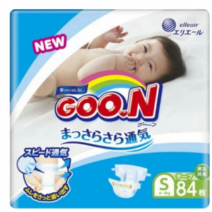 GOO.N Baby Diaper Tape Type S Size 4-8kg 84 Pieces - with Vitamin E