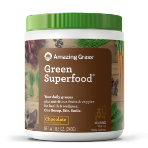 Amazing Grass 绿色超级食物饮料粉，巧克力口味 240g