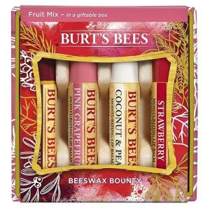 Burt's Bee综合水果唇膏假日礼品套装 4支装
