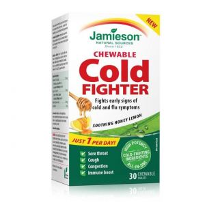 Jamieson Cold Fighter Chewable Soothing Honey Lemon 30 Chewable Tablets