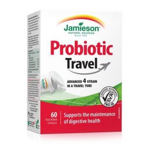 Jamieson Travel Advanced 4 Strain Probiotic 60 Vegetarian Capsules