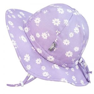 Jan & Jul Cotton Floppy Hat - Purple Daisy - Size L