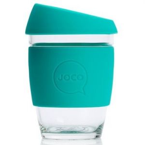 JOCO 可重复使用的玻璃咖啡杯 in Mint 12oz