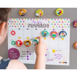 Minimo My Daily Routine - 12 magnets + magnetic board