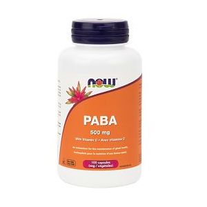 Now PABA对氨基苯甲酸胶囊 含维他命C 500mg 100粒