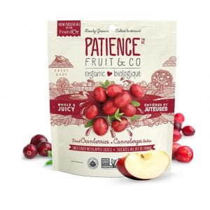 Patience Fruit & Go 有机野生蔓越莓干 苹果味 113g