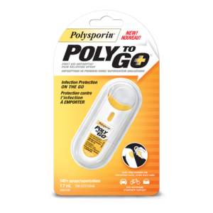 Polysporin POLY TO GO First Aid Antiseptic/Pain Relieving Spray 7.7ml