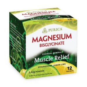 Purica Magnesium Bisglycinate Muscle Relief lemon 5.42g x 12 Packets