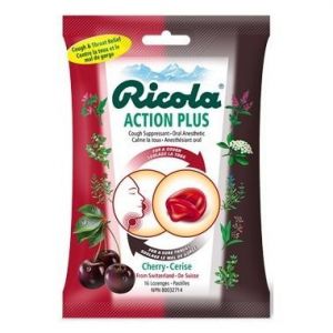 Ricola Action Plus Cherry Lozenges 16 Lozenges