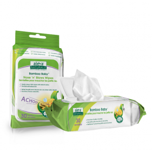 Aleva Naturals Bamboo Baby Nose 'n' Blows Wipes 30 Wipes