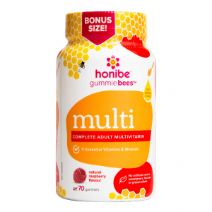 Honibe Honey Gummies Adult Complete Multivitamin with Immune Boost 70 Gummies