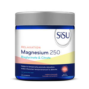 SISU Relaxation Magnesium 250 Bisglycinate & Citrate Raspberry Lemonade 133g