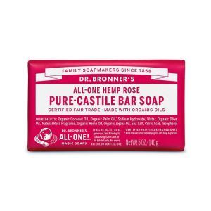 Dr. Bronner's Pure Castile Bar Soap Rose 140g