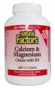 Natural Factors Calcium & Magnesium Citrate with D3, Zinc, and Potassium 210 Tablets @#