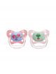 Dr Brown's Animal Pacifier 6-12 Months - Elephant & Frog