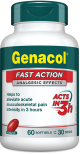 Genacol Fast Action Natural Analgesic Acts in 3 Hours 60 Softgels