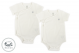 Nest Designs Basics Organic Cotton Kimono Ribbed Short Sleeve Onesie (2 Pack) - White 3-6M