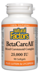 Natural Factors Beta Care All 25000IU 90 Softgels