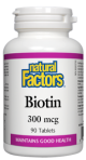 Natural Factors Biotin 300MCG 90 Tablets