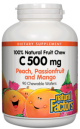 Natural Factors C 500mg Peach Passionfruit and Mango 90 Chewable Wafers