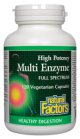 Natural Factors MultiEnzyme 120 Capsules