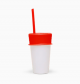 Luumi Unplastic Bubble Tea Silicone Lid and Straw - Red