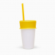 Luumi Unplastic Bubble Tea Silicone Lid and Straw - Yellow